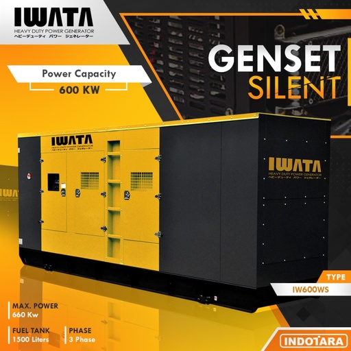 Genset Diesel IWATA 600Kw Silent - IW600WS