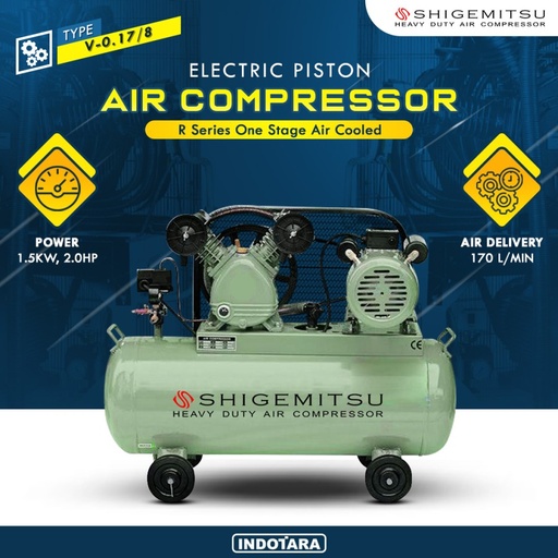 Kompresor Angin Listrik 2HP/ 8 BAR 100L