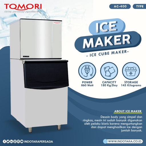 Mesin Pembuat Es Kubus AC400 TOMORI ICE CUBE