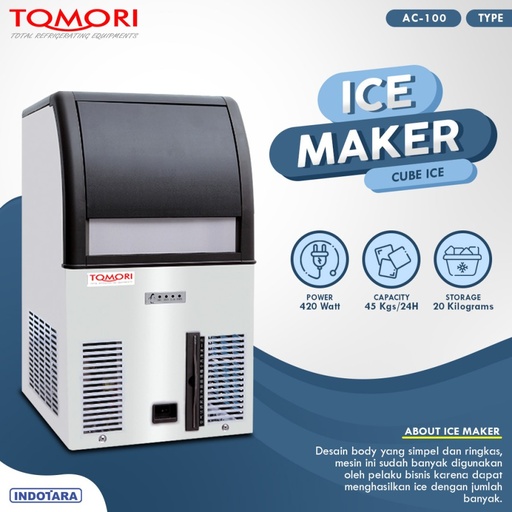 Mesin Pembuat Es Kubus AC-100 TOMORI ICE CUBE