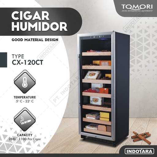 Tempat Penyimpanan Cerutu - TOMORI CIGAR HUMIDOR CX-120CT