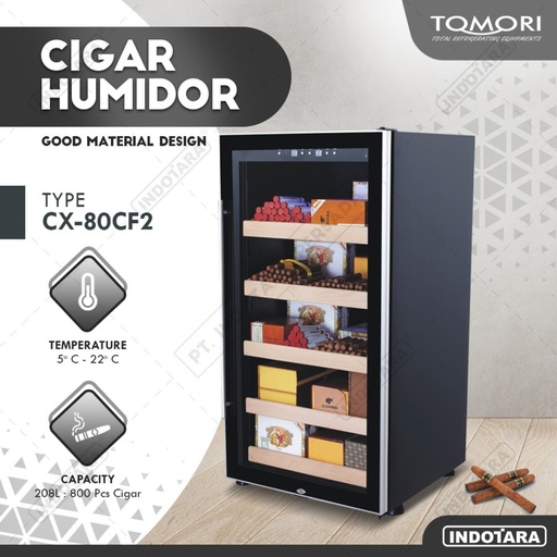 Tempat Penyimpanan Cerutu - TOMORI CIGAR HUMIDOR CX-80CF2