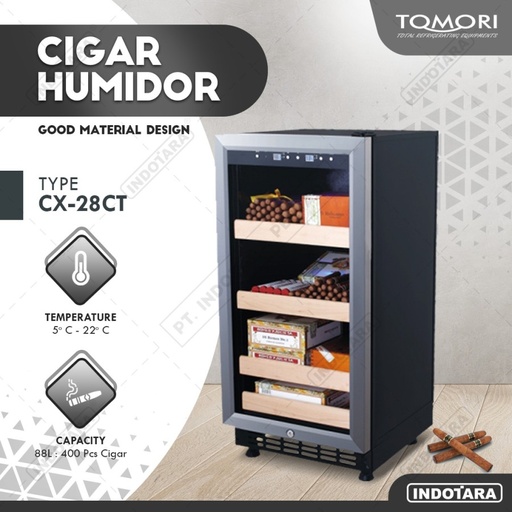 Tempat Penyimpanan Cerutu - TOMORI CIGAR HUMIDOR CX-28CT