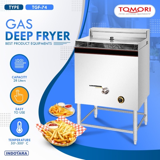 Gas Deep Fryer 28L / Mesin Penggoreng Tomori - TGF74