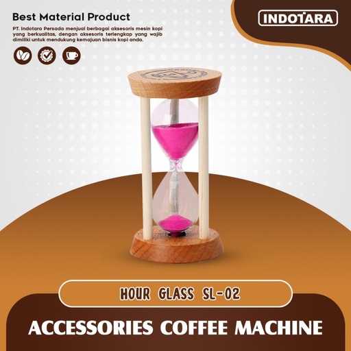 Hour Glass With Wooden / Jam Pasir Kaca Dekoratif - SL02