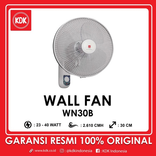 KDK WN30B – Wall Fan 12 inch 3 Speed