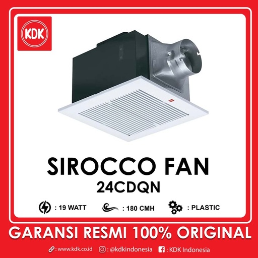 KDK 24CDQN – Ceiling Exhaust Sirrocco 6 inch Pipa