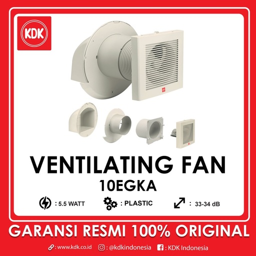 KDK 10EGKA – Exhaust Fan Kamar Mandi 4 inch