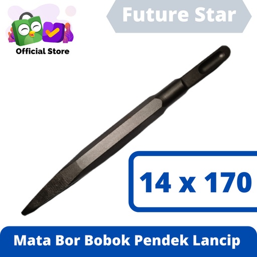 Mata Bor Bobok Beton Pendek 14 x 170mm / Mata Bor Lancip Drat Kotak