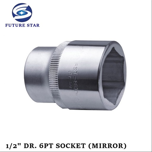 1/2" DR. 6PT Socket (Mirror) Mata Kunci Soket 1/2" 6PT