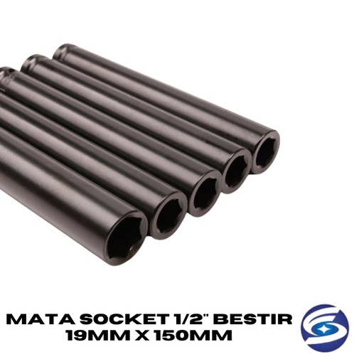 Mata Soket Panjang 19mm x 150mm 1/2" 6 PT / Deep Impact Sock BESTIR