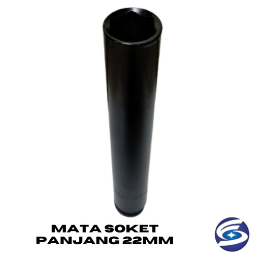 Mata Soket Panjang 22mm 1/2" 6PT / Deep Impact Shock