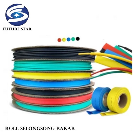 Selongsong Bakar Roll Warna Warni / Heat Shrinkable Tubings