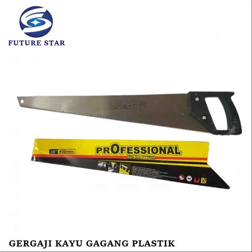 Gergaji Kayu Gagang Plastik Hitam 450mm