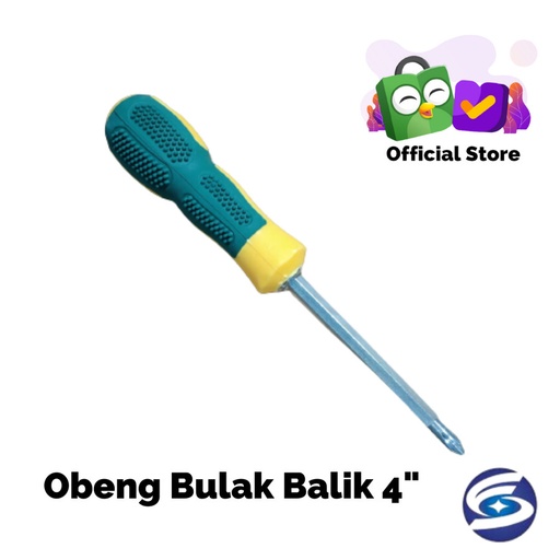 Obeng Bulak Balik Gagang Karet 4" Murah