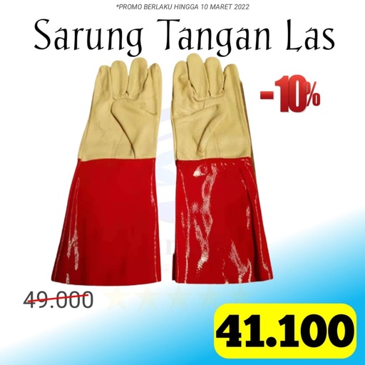 SARUNG TANGAN LAS PANJANG KULIT SINTETIS