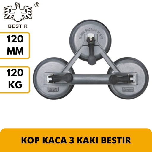 KOP KACA 3 KAKI / THREE CLAW GLASS SUCTION PLATE