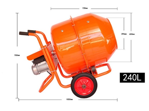 MIXER MOLEN DORONG MESIN PENGADUK SEMEN CONCRETE PORTABLE 240 LITER