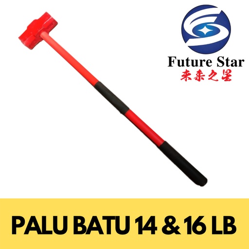 Martil Palu Batu Bodem Bobok Beton Hammer Gagang Fiber 14LB & 16LB