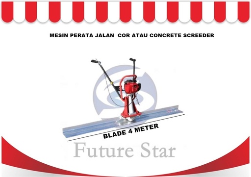 MESIN PERATA SEMEN BETON CONCRETE HONDA Blade 4 meter