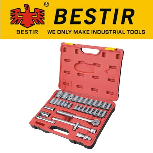 KUNCI SOCKET 1 SET BESTIR-91322/PERALATAN KUNCI SOCKET ISI 32 PCS