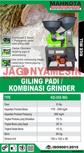 GILING PADI DAN PENEPUNG MAHKOTA KD-555WG (GARANSI RESMI)