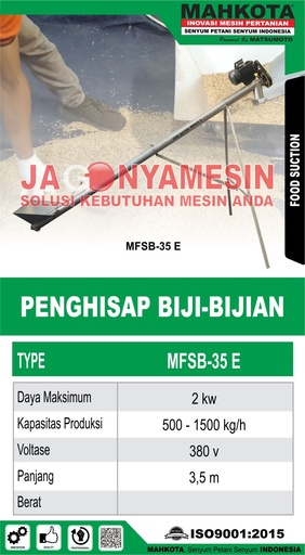 MESIN PENGHISAP BIJI-BIJIAN MAHKOTA MFSB 25 E