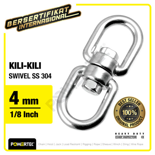 Swivel SS 304 / Kili kili 4mm - 1/8" POWERTEC