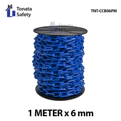 Rantai Plastik / Cone Chain 6mm PER METER / Biru