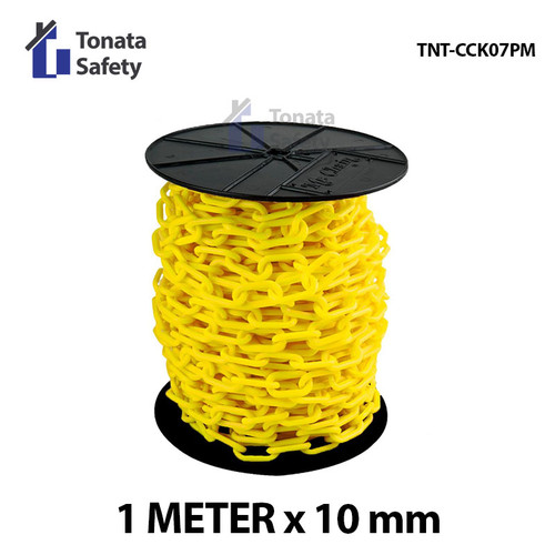 Rantai Plastik / Cone Chain / 10 mm PER METER / Kuning