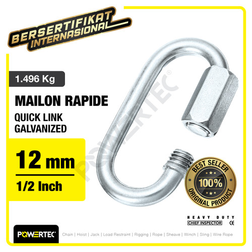 Quick Link / Mailon Rapide 12mm Screw Lock Climbing Gear POWERTEC