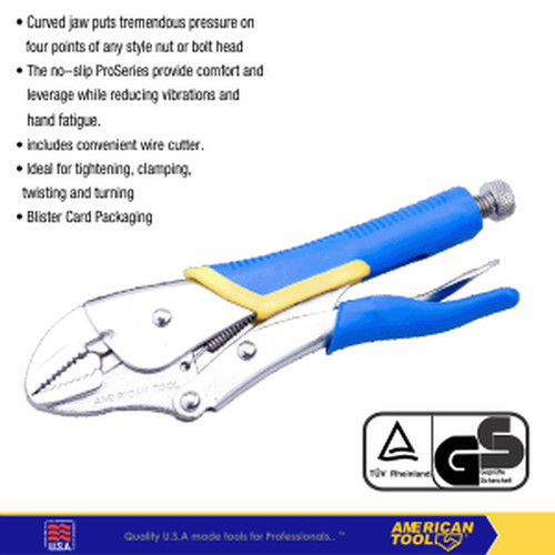 Locking Pliers / Tang Buaya PRO SERIES American Tool ( STRAIGHT JAWS )