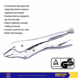 Locking Pliers / Tang Buaya American Tool ( STRAIGHT JAWS ) 8957674