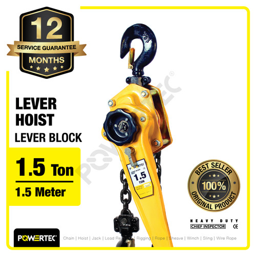 Lever Block / Lever Hoist 1.5 Ton x 1.5 Meter POWERTEC