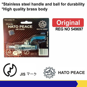 Kran Angin HATO PEACE 3/8" ORIGINAL / Air Cock Hato 3/8" HT38100