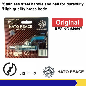 Kran Angin HATO PEACE 1/4" ORIGINAL / Air Cock Hato 1/4" HT14100