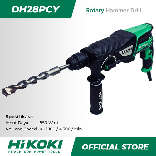 Hitachi Hikoki Rotary Hammer / Bor Beton Listrik 28mm 850Watt DH28PCY