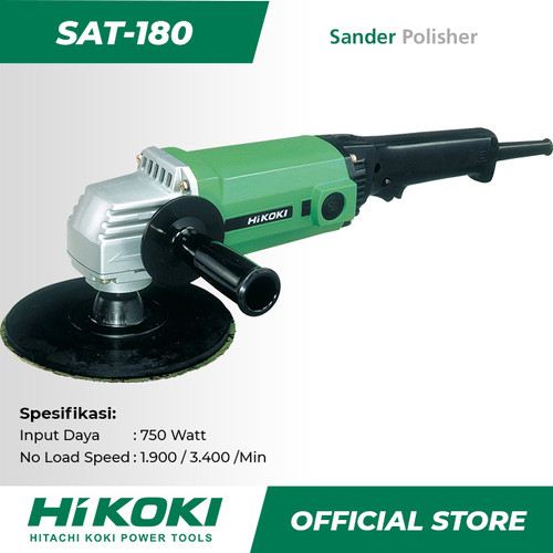 Hitachi Hikoki Polisher / Mesin Poles Listrik 750Watt 180mm SAT180