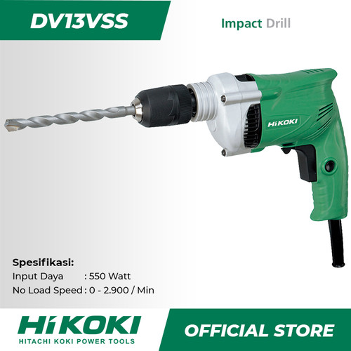 Hitachi Hikoki Impact Drill / Bor Tembok Listrik 550Watt DV13VSS