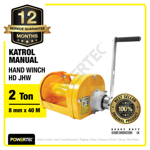 Hand Winch / Boat Winch / Katrol Manual 2 Ton JHW HD POWERTEC