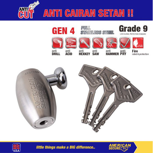 Gembok Motor / Disc Brake Lock American Secure A731380