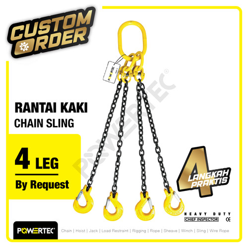 Chain Sling 4 Legs / Rantai 4 kaki POWERTEC - Custom Order