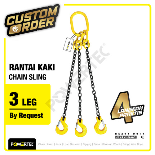 Chain Sling 3 Legs / Rantai 3 kaki POWERTEC - Custom Order