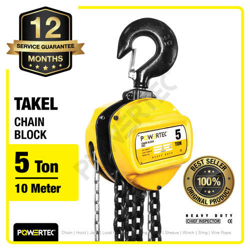 Chain Block / Takel 5 Ton x 10 Meter POWERTEC