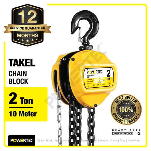 Chain Block / Takel 2 Ton x 10 Meter POWERTEC