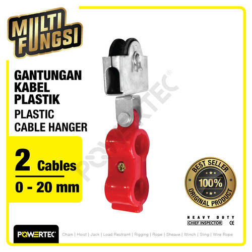 Cable Hanger PVC 0-20mm Gantungan Kabel Carrier Roller Sling POWERTEC