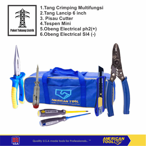 American Tool Paket Tukang Listrik Pro