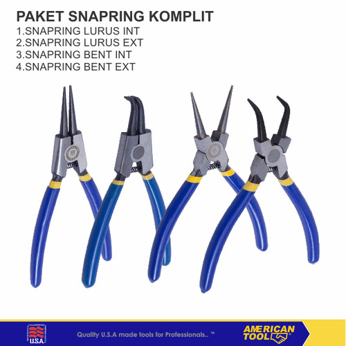 American Tool Paket Tang Snapring Komplit