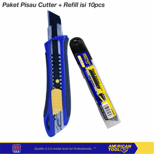 American Tool Paket Pisau Cutter+Refill