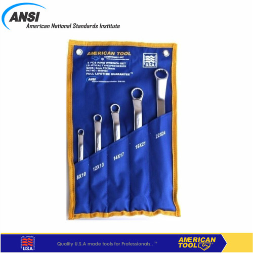 American Tool 8920524 Set Kunci Ring Elliptical [5 Pcs]